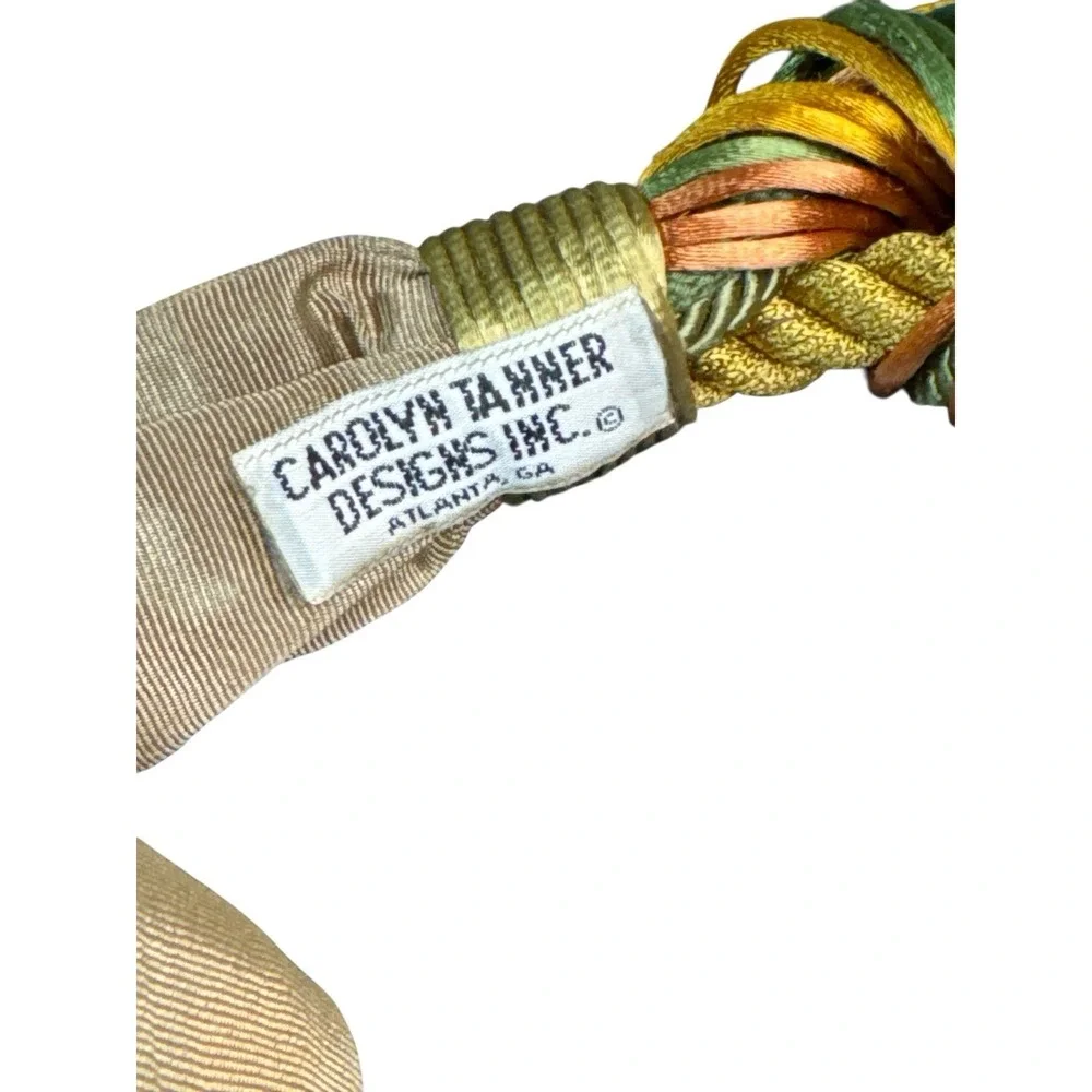 Vintage Carolyn Tanner Designs Atlanta GA Braided Rope‎ Belt Leaf Medallion Boho